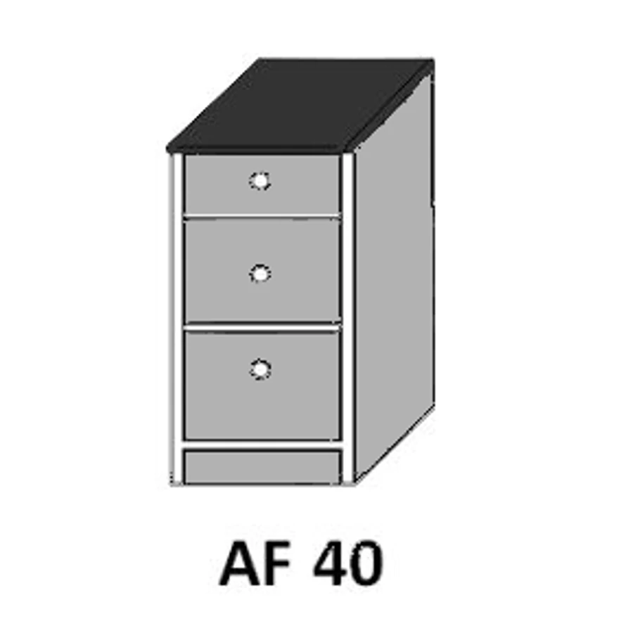 ZILLE AF40 1+2 fiókos munkalapos elem