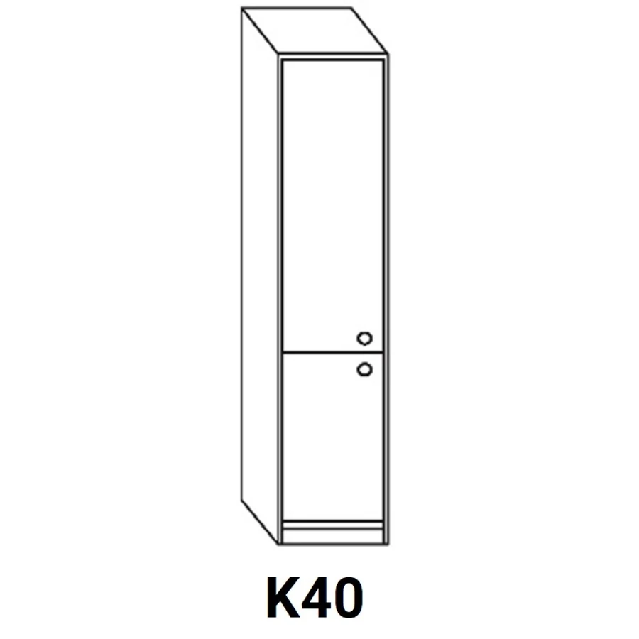 LAURA K40 zárt ajtós kamra elem, balos