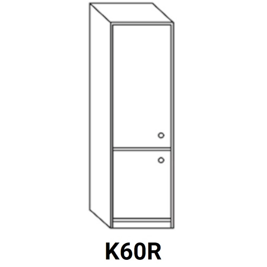 ZILLE K60R ajtós, oldalra nyitható rácsos kamra elem vasalathoz, balos
