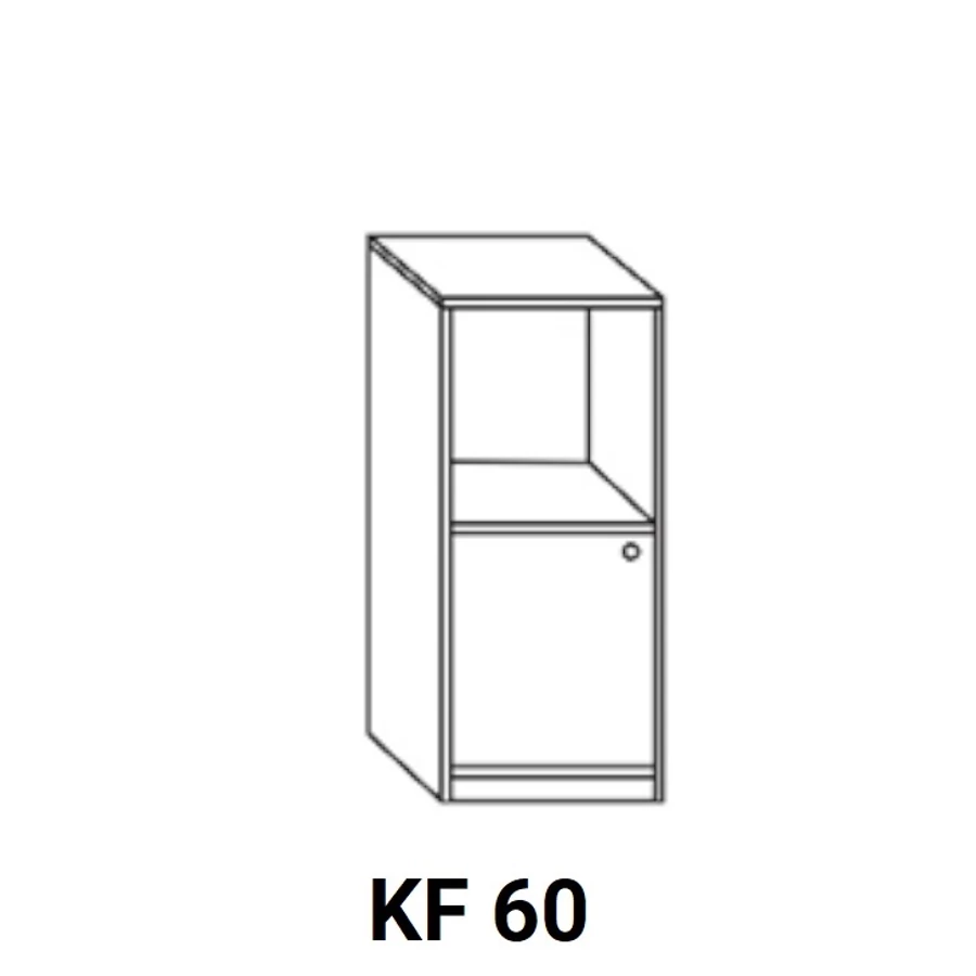 ZILLE KF60 beépíthető sütős, ajtós elem, balos