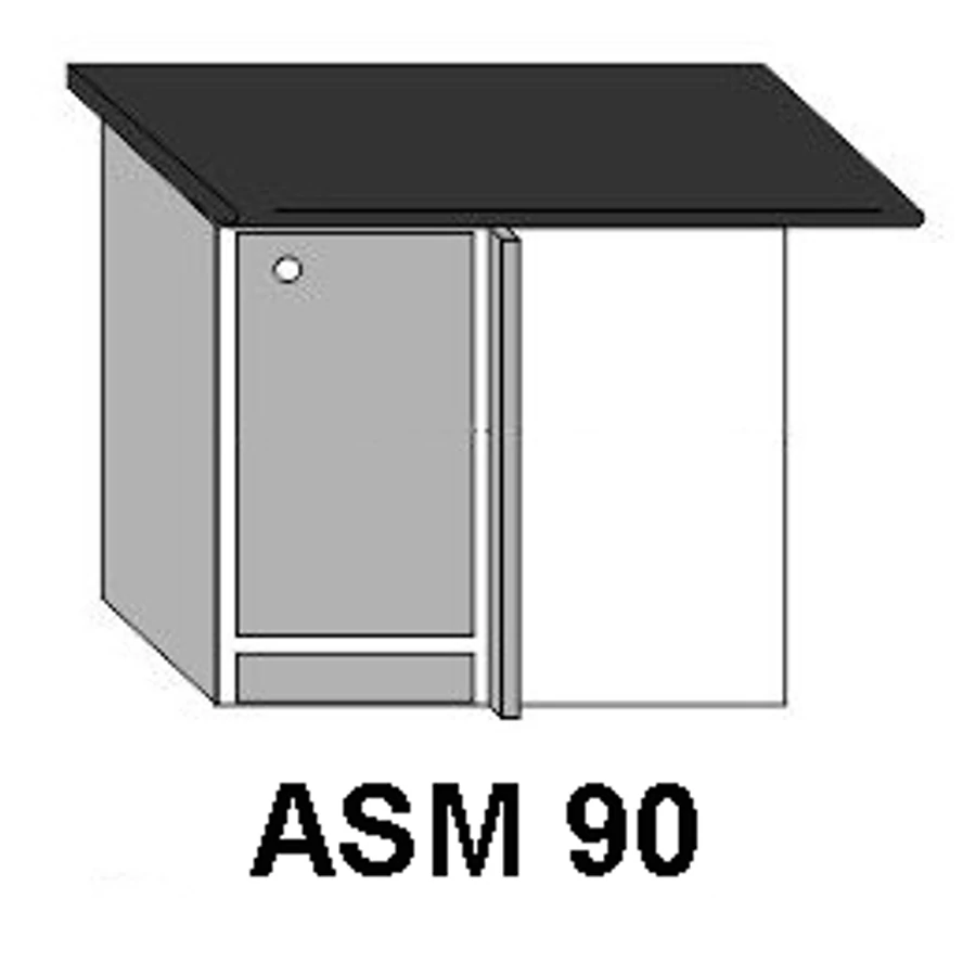 ANTÓNIA ASM90 sarokmosogatós elem balos munkalappal, tál nélkül