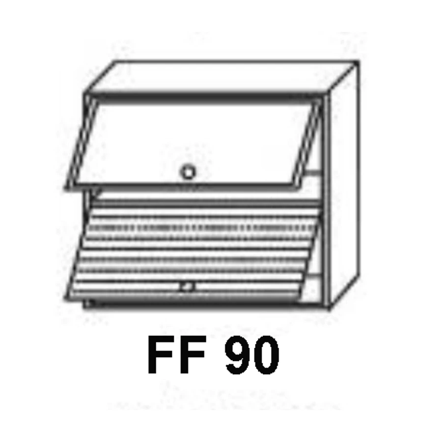 LAURA FF 90-es alul üveges felnyílós elem