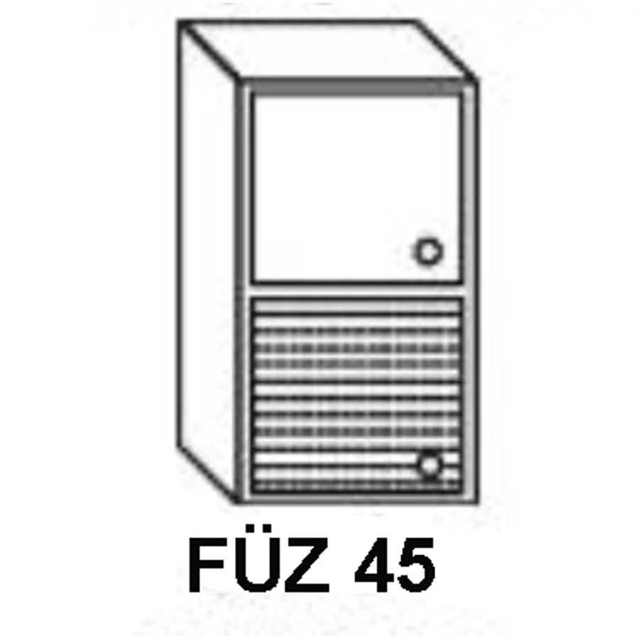 LAURA FÜZ45-ös alul üveg ajtós elem balos