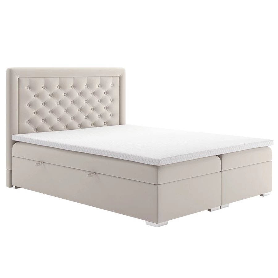 DORMAN Boxspring franciaágy 180x200 cm - Krém Mono 231