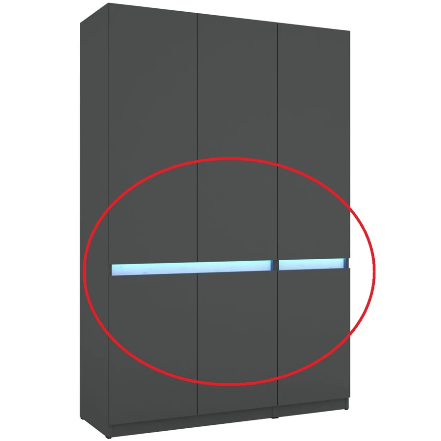 BOSS 135 cm gardrób RGB LED