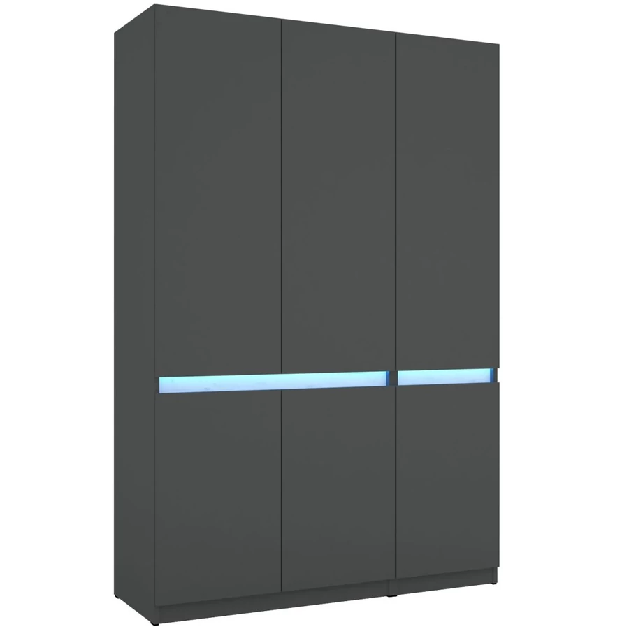 BOSS 135 cm nyílóajtós gardrób - Matt Sötétszürke / Matt Sötétszürke