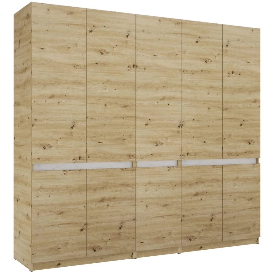 BOSS 225 cm nyílóajtós gardrób - Artisan Tölgy / Fehér Tölgy