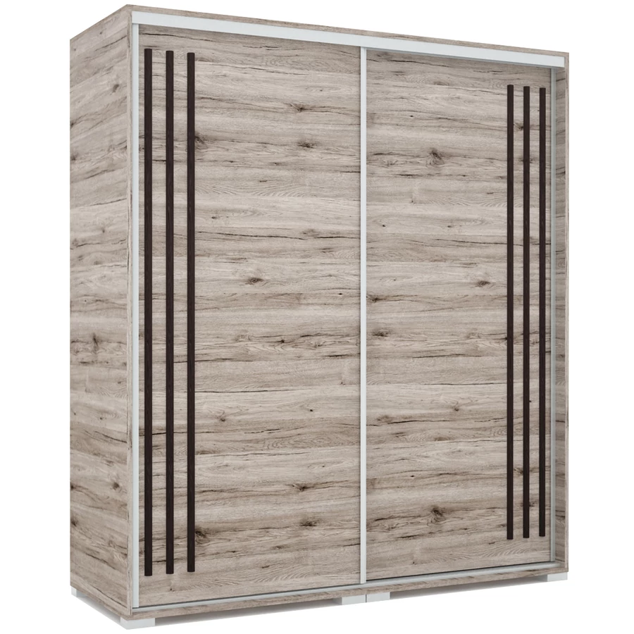 SZANDRA 180 cm tolóajtós gardrób - San Remo / Wenge