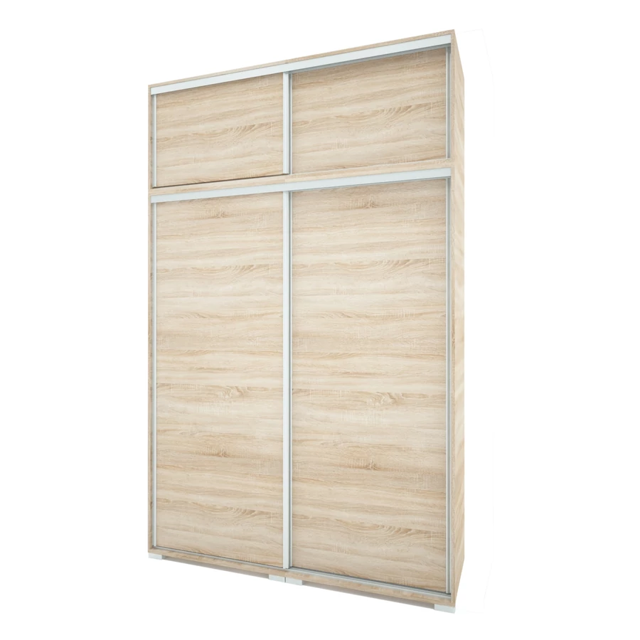 BOND 120 cm tolóajtós gardrób MAGASÍTÓVAL - Sonoma tölgy