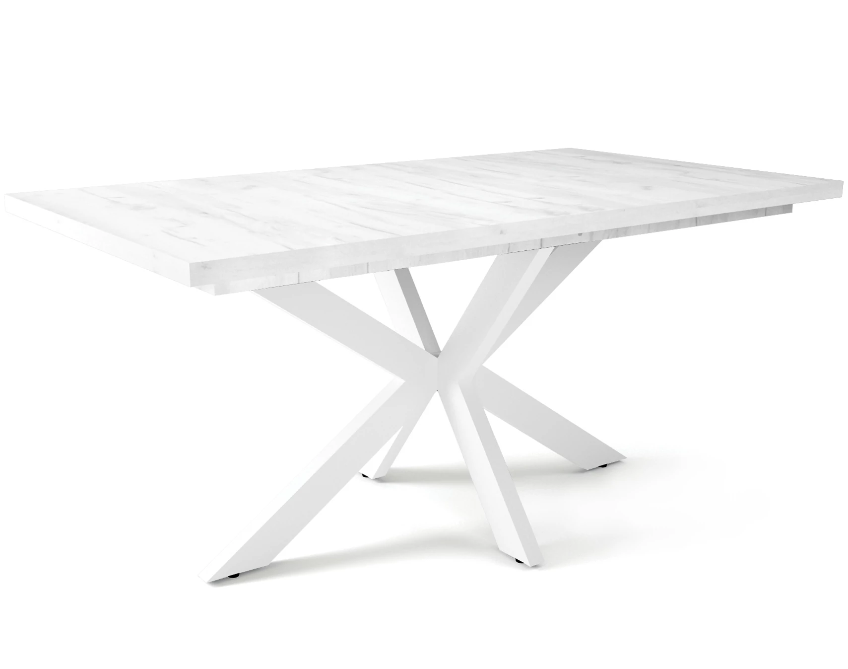 DOROTHY asztal 160(+40)cm - Fehér Tölgy / Fehér