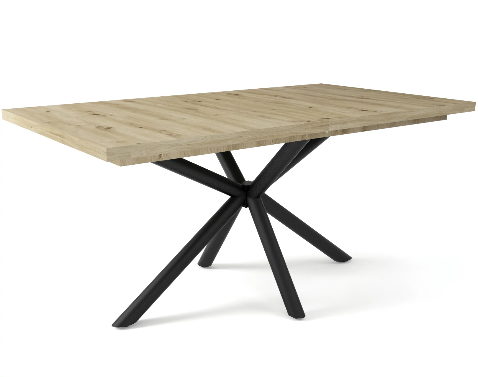 SUZY asztal 160(+40)cm - Artisan Tölgy / Fekete