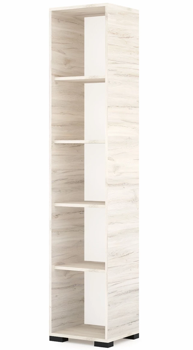 POLLY könyvespolc 42 cm - Justus Tölgy / Fekete láb