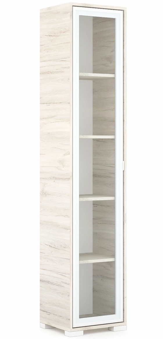 POLLY vitrines polcos elem 42 cm BALOS - Justus Tölgy / Fehér