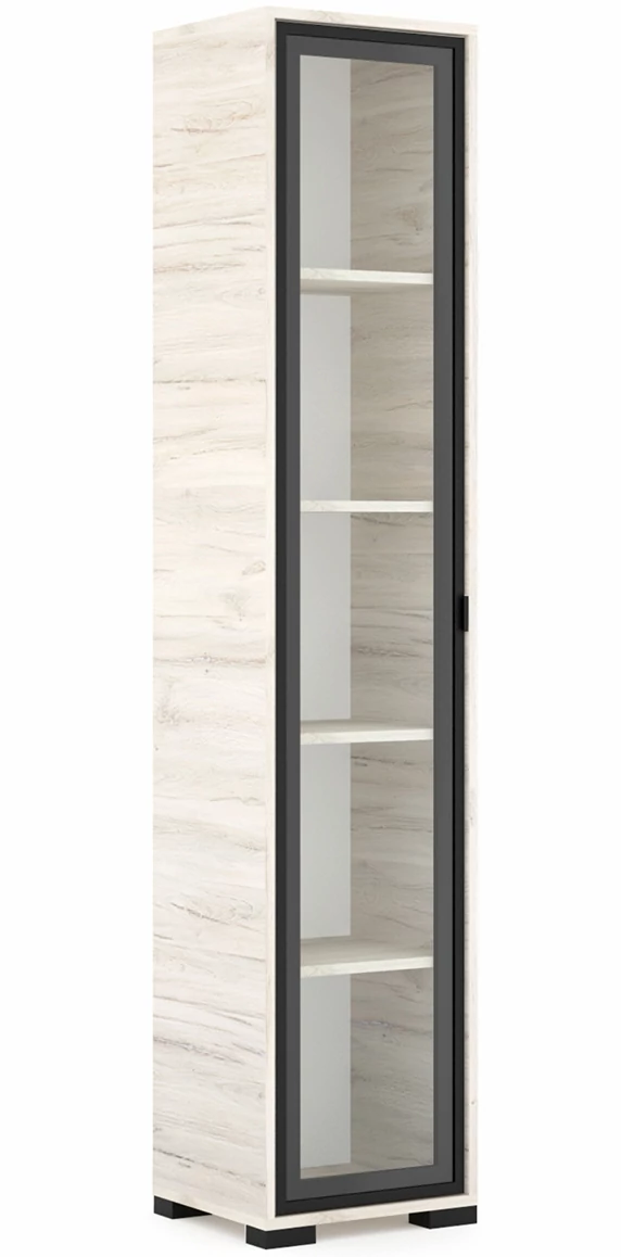 POLLY vitrines polcos elem 42 cm BALOS - Justus Tölgy / Fekete