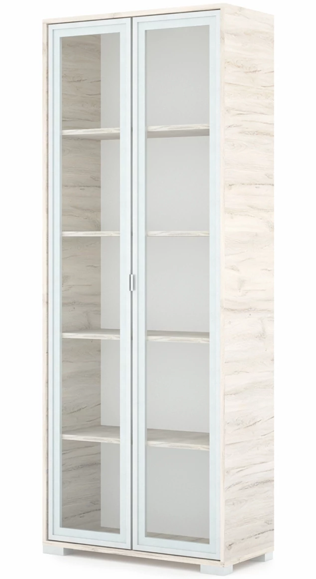 POLLY vitrines polcos elem 80 cm - Justus Tölgy / Szürke