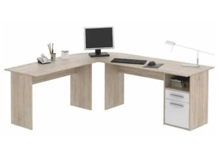 MAURUS MA11 PC asztal - Sonoma Tölgy / Fehér