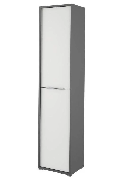 RIOMA NEW TYP 06 Magas szekrény polcokkal - Grafit / Fehér