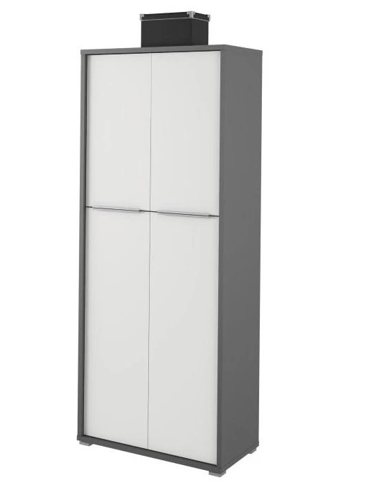 RIOMA NEW TYP 07 Polcos szekrény - Grafit / Fehér