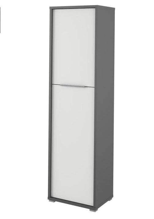 RIOMA NEW TYP 08 polcos szekrény - Grafit / Fehér