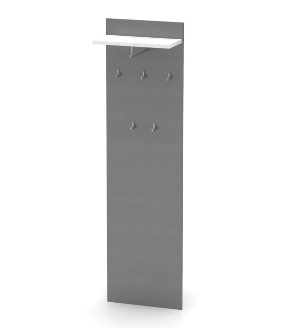 RIOMA NEW TYP 19 előszoba fogas panel - Grafit / Fehér