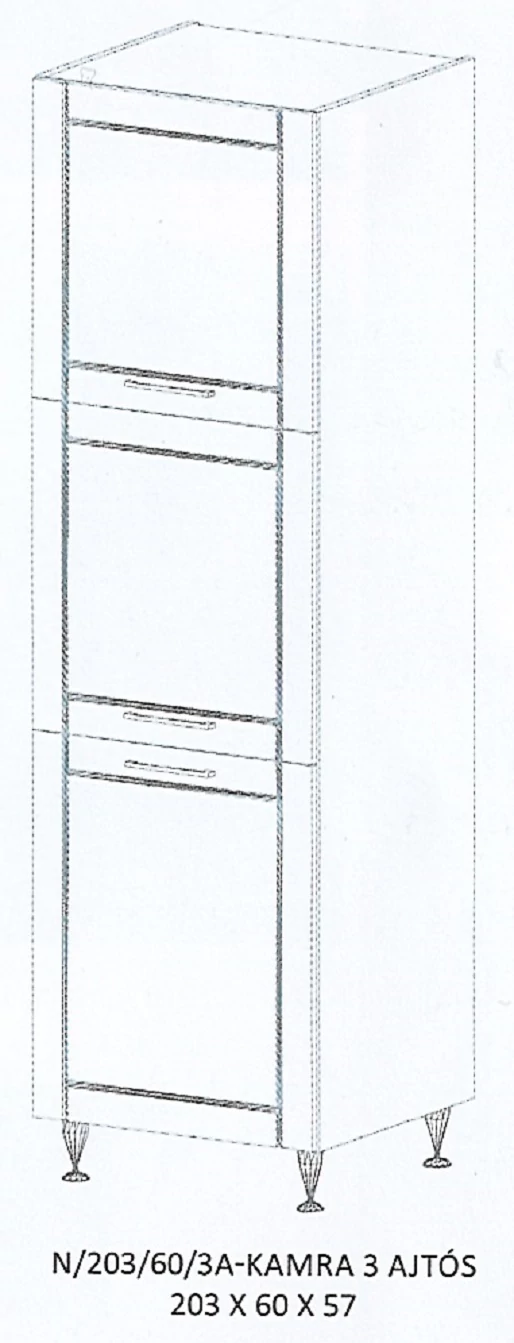 ALÍZ N/203/60/3A-KAMRA 3 ajtós elem - BALOS
