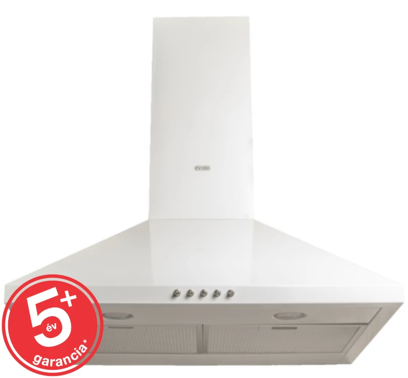 EVIDO ONDA 60W kürtős páraelszívó, 60 cm, fehér/inox (TGEON60_FIN)