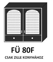ZILLE FÜ80F 2 fiókos 2 ajtós üveges elem