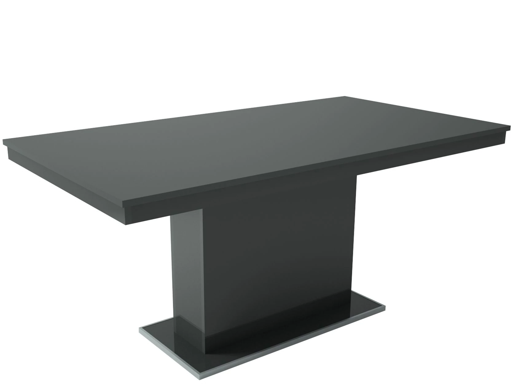 MAGASFÉNYŰ FLÓRA asztal 160(+40)cm - Antracit