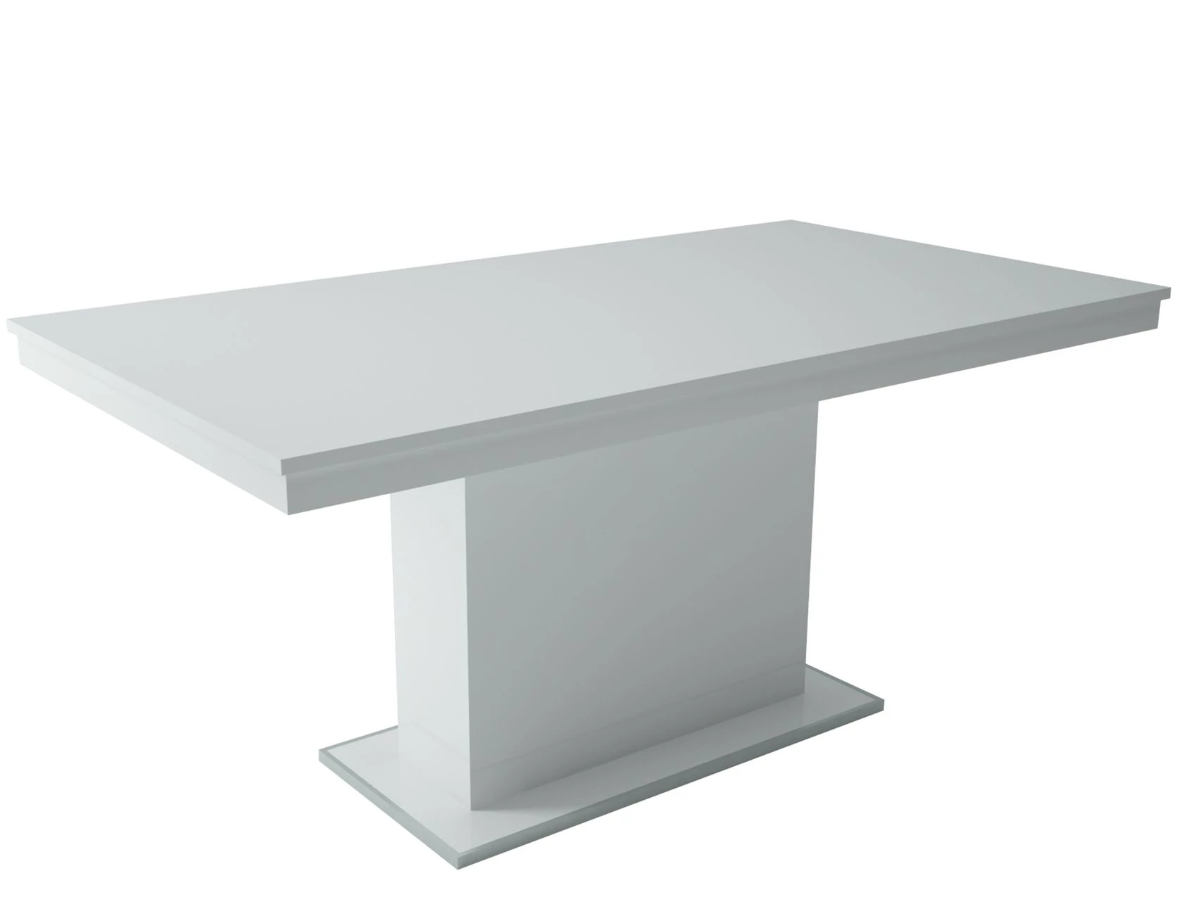 MAGASFÉNYŰ FLÓRA asztal 160(+40)cm - Fehér