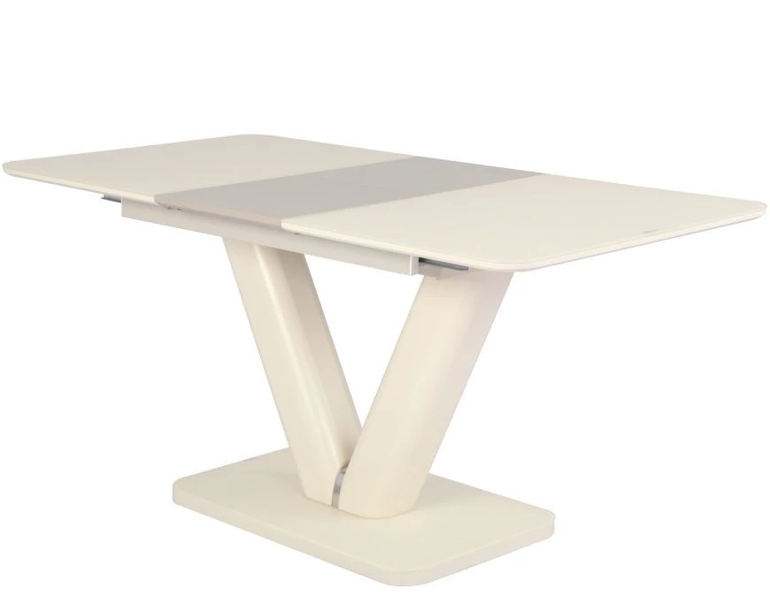 HEKTOR asztal 120(+40)cm - Beige / Cappuccino