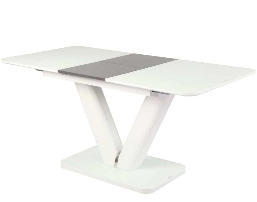 HEKTOR asztal 120(+40)cm - Fehér / Szürke