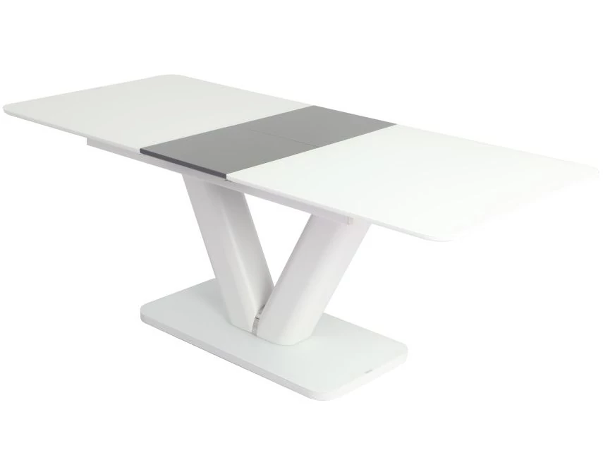 HEKTOR asztal 160(+40)cm - Fehér / Szürke