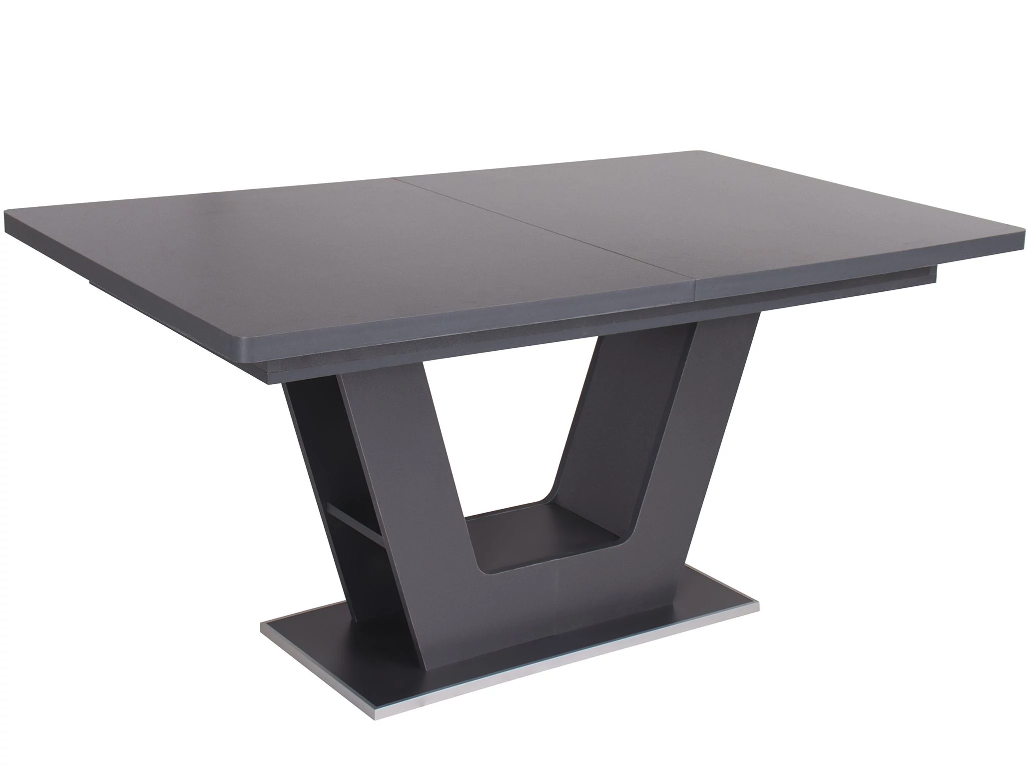 PRÁGA asztal 160(+40)cm - Matt Sötétszürke