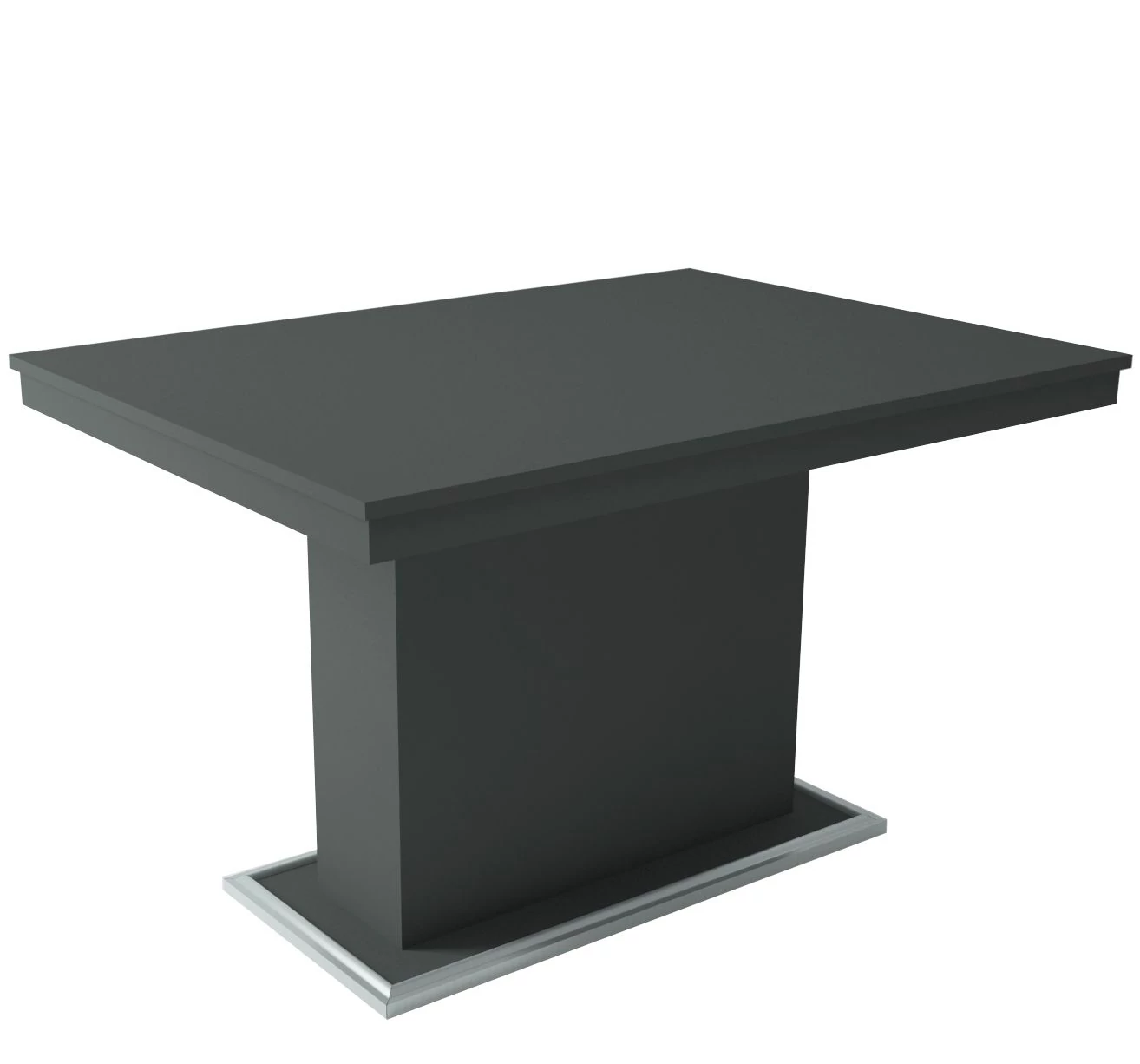 FLÓRA asztal 120(+40)cm - Matt Sötétszürke