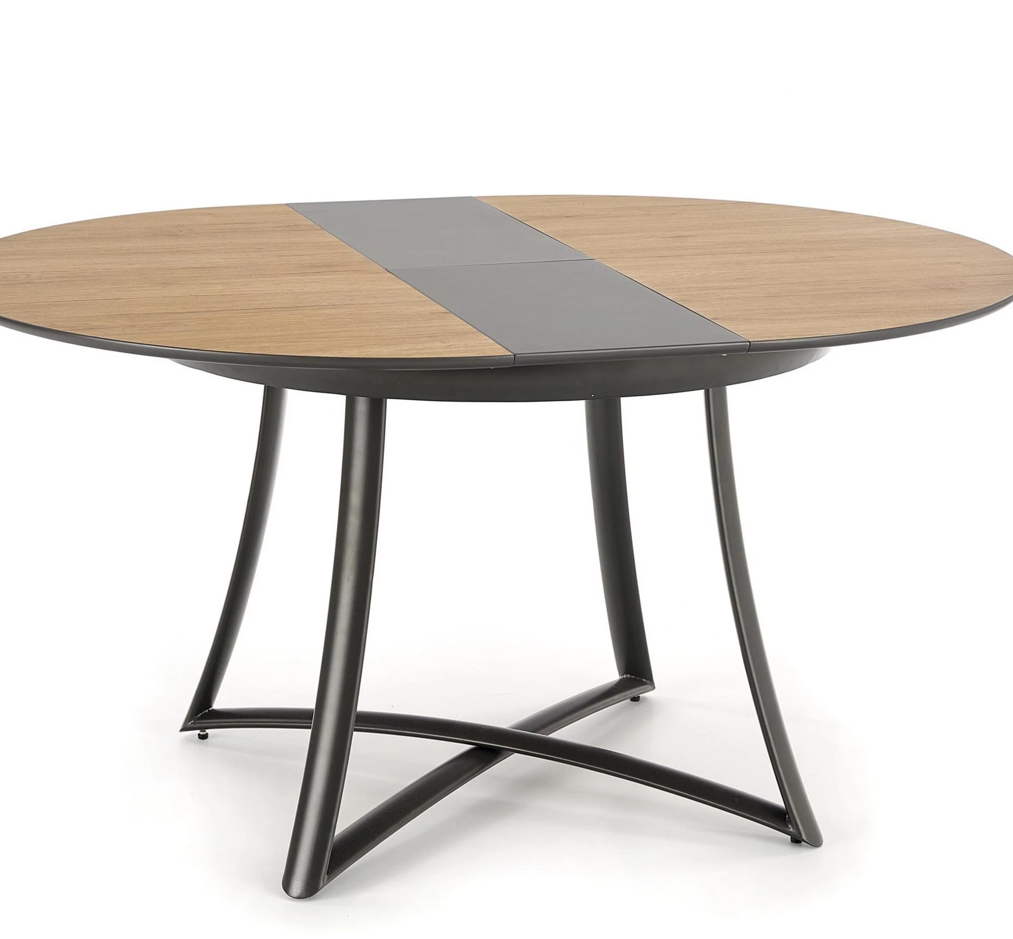 MORETTI asztal 118(+30)cm - Arany Tölgy / Fekete / Antracit