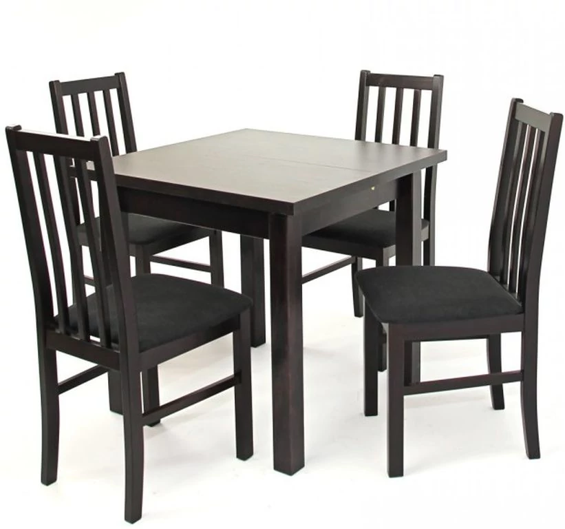 Kis Mokka asztal 80x80-as Wenge + 4 db Mokka szék Wenge