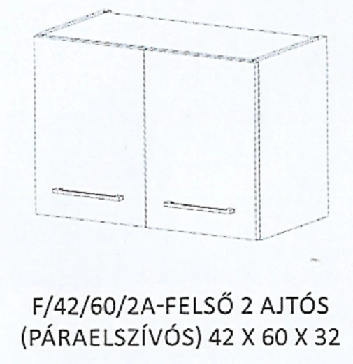 ANIKÓ F/42/60/2A-FELSŐ 2 ajtós PÁRAELSZÍVÓS elem