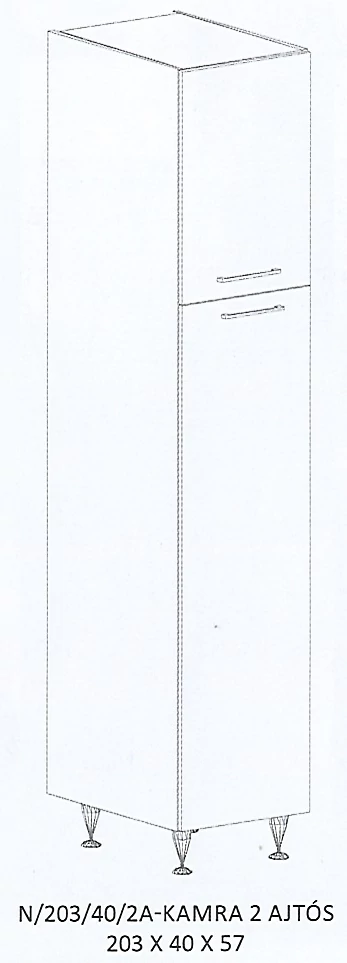 GRÉTA N/203/40/2A-KAMRA 2 ajtós elem - JOBBOS