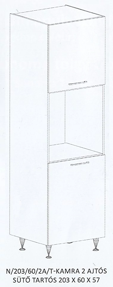 HELGA N/203/60/2A/T-KAMRA 2 ajtós sütő tartós elem - JOBBOS