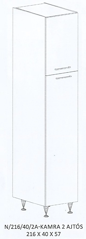 HELGA N/216/40/2A-KAMRA 2 ajtós elem - JOBBOS
