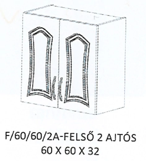 FLÓRA F/60/60/2A-FELSŐ 2 ajtós elem