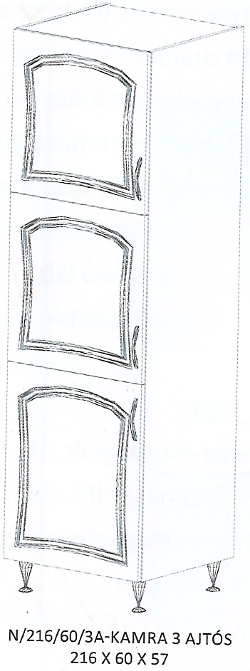 FLÓRA N/216/60/3A-KAMRA 3 ajtós elem - BALOS