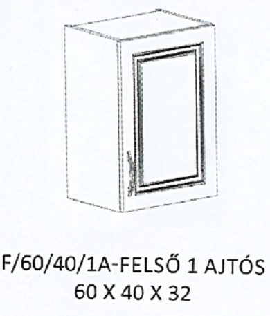 ORSI F/60/40/1A-FELSŐ 1 ajtós elem - JOBBOS