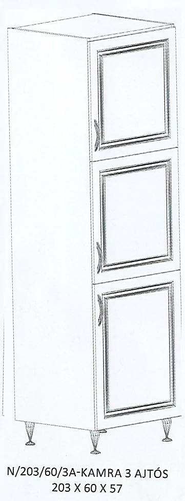 ORSI N/203/60/3A-KAMRA 3 ajtós elem - JOBBOS
