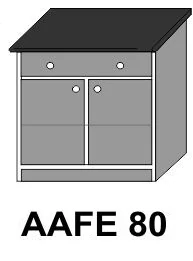 LAURA AAFE80-as 2 ajtós 1 fiókos munkalapos elem