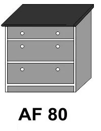 ZILLE AF80as fiókos munkalapos elem