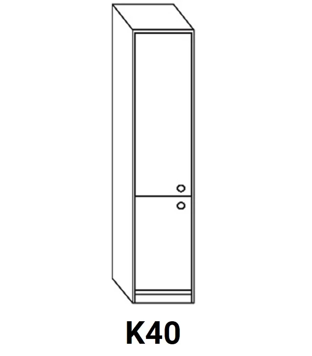 LAURA K40 zárt ajtós kamra elem, balos