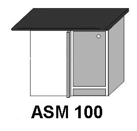 ANTÓNIA ASM100-as sarokmosogatós elem jobbos munkalappal, tál nélkül