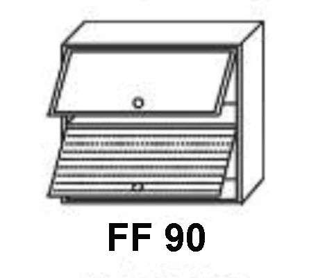 LAURA FF 90-es alul üveges felnyílós elem