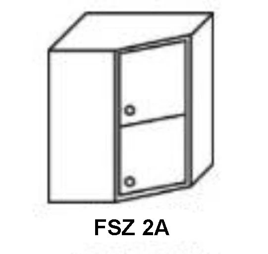 ZILLE FSZ 2A 60x60-as zárt kétajtós sarok elem jobbos